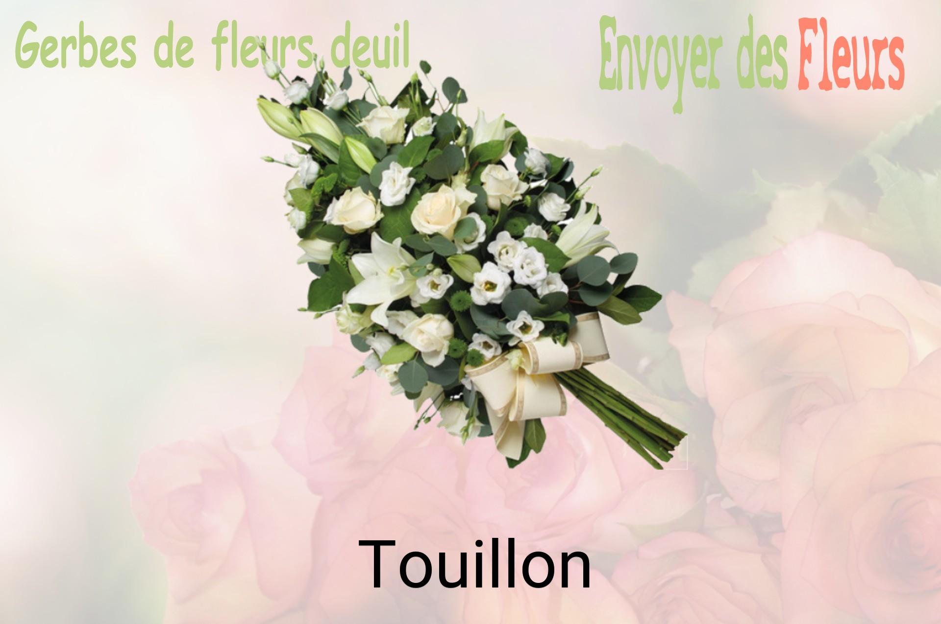 Gerbe de fleurs de deuil livrée à Touillon